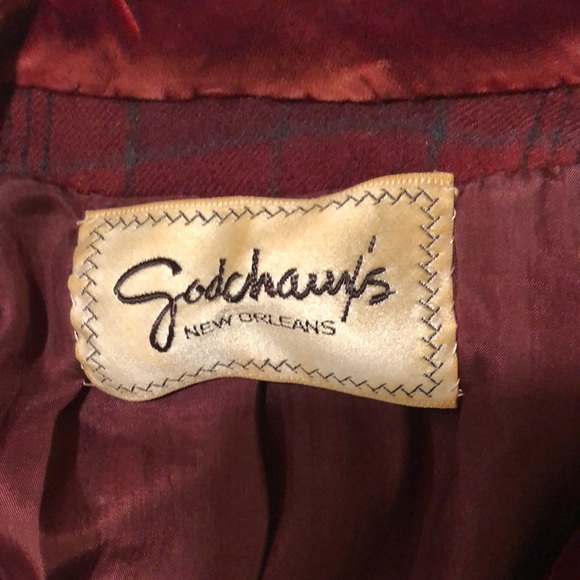 Vintage Paul Parnes Cropped Plaid Tweed Wool Jacket with Velvet Collar. - Picture 2 of 12